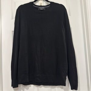 Banana Republic Baruffa Men’s Black Merino Wool Crew Neck Sweater - as is